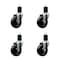 Service Caster 4'' SS Soft Rubber Wheel Swivel 1-3/4'' Expanding Stem Caster Set, 4PK SCC-SSEX20S414-SRS-134-4 - alternate 1